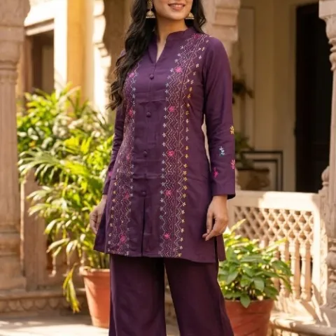 Grape Wine Stylish Co-Ord Set - TT1017777